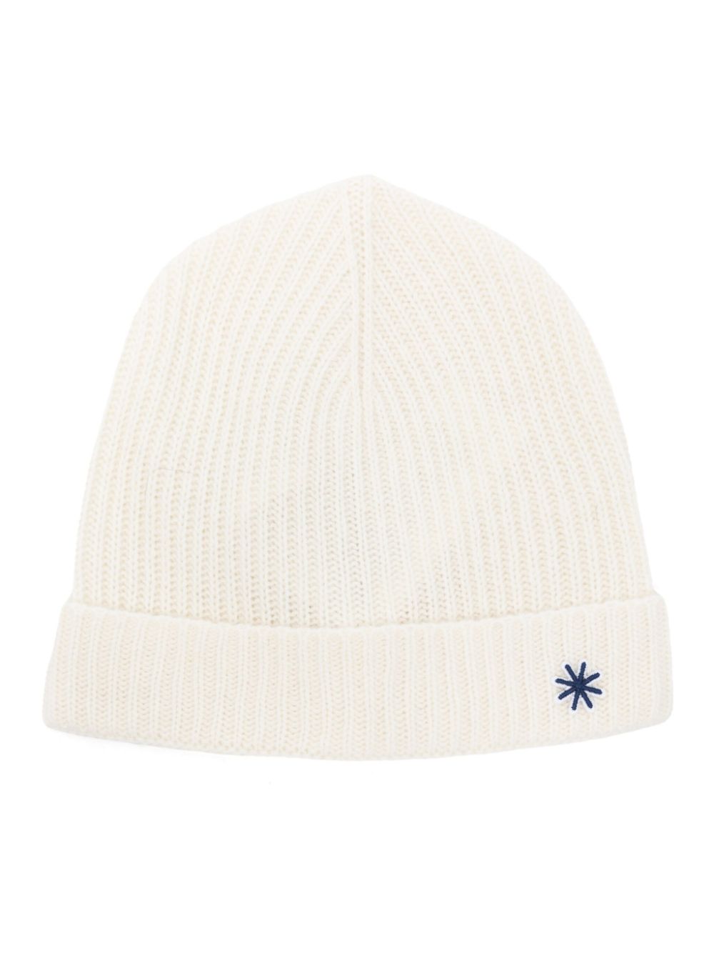 Manuel Ritz ribbed beanie - White von Manuel Ritz