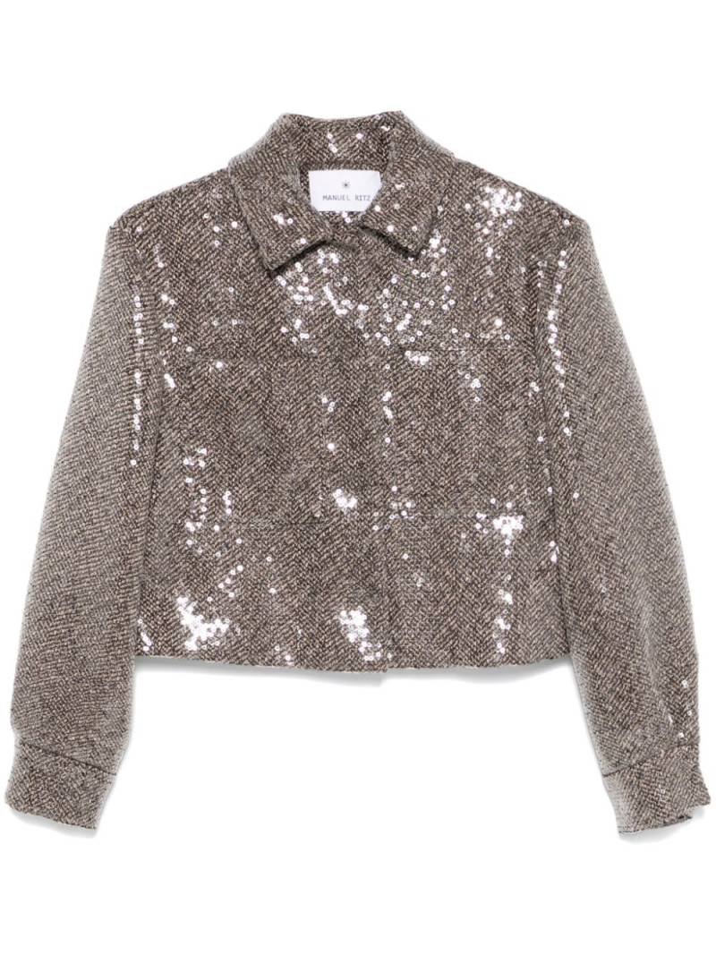 Manuel Ritz sequinned jacket - Brown von Manuel Ritz