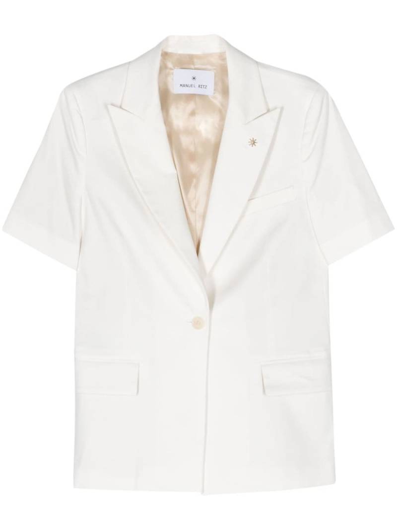 Manuel Ritz short-sleeve single-breasted blazer - Neutrals von Manuel Ritz