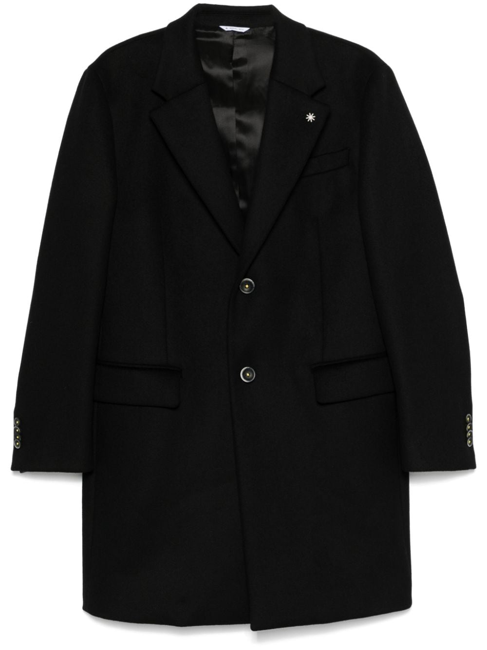 Manuel Ritz single-breasted coat - Black von Manuel Ritz