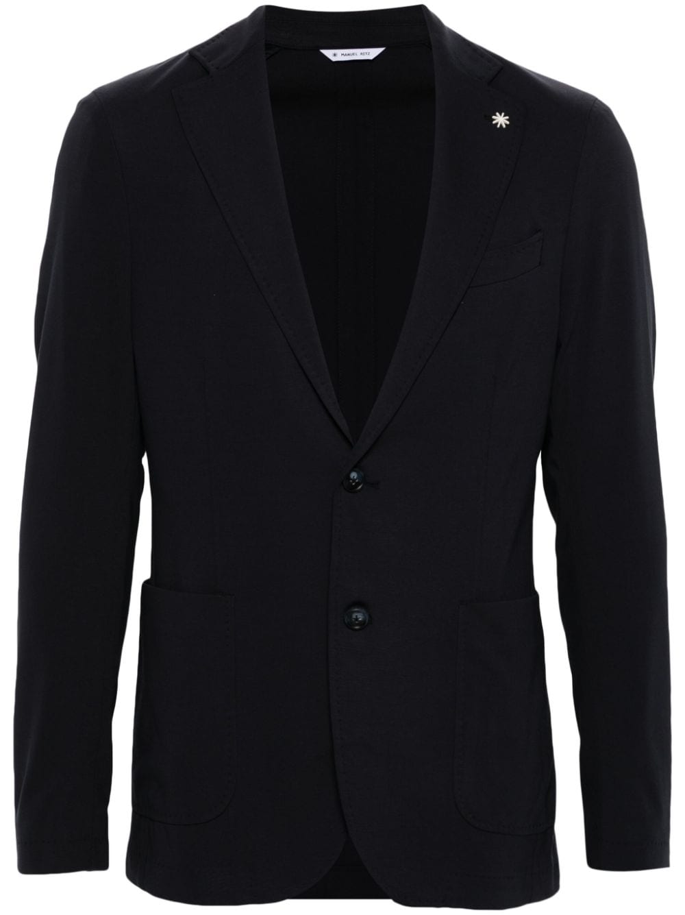 Manuel Ritz single-breasted jersey blazer - Blue von Manuel Ritz