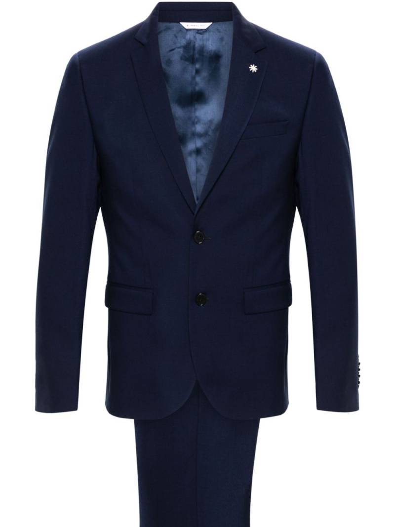 Manuel Ritz single-breasted wool suit - Blue von Manuel Ritz