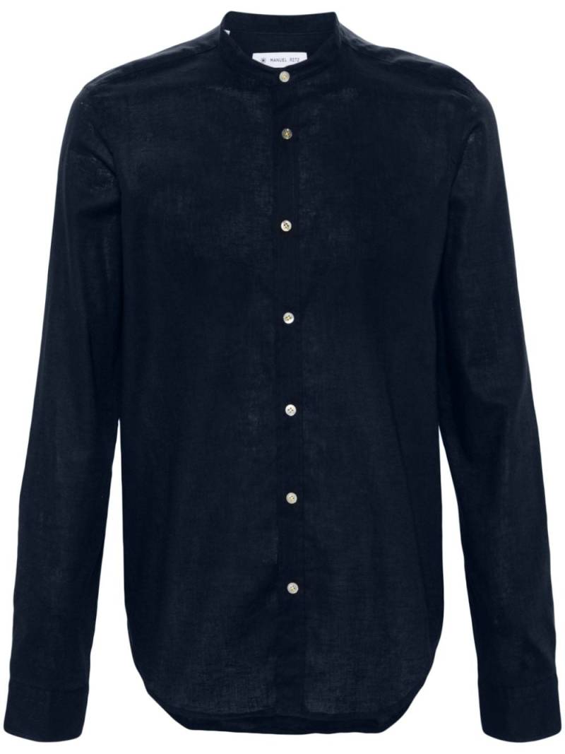 Manuel Ritz slub-texture shirt - Blue von Manuel Ritz