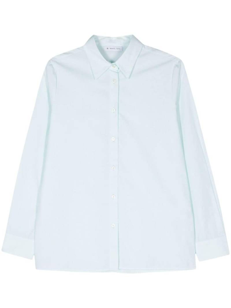 Manuel Ritz straight-collar cotton shirt - Green von Manuel Ritz