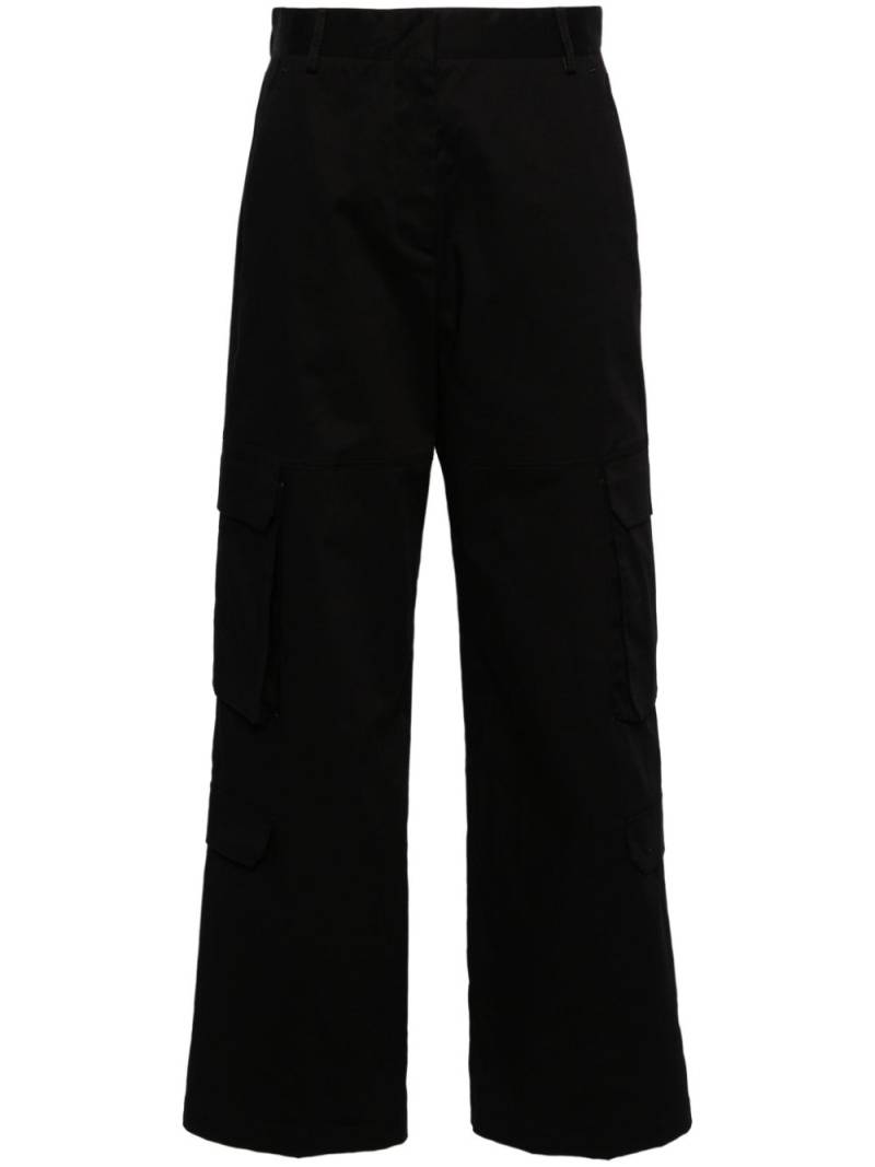 Manuel Ritz straight-leg cotton cargo trousers - Black von Manuel Ritz