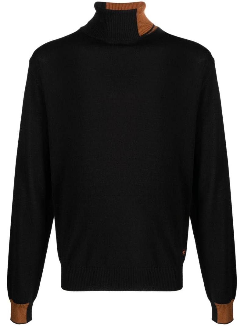 Manuel Ritz two-tone knitted jumper - Black von Manuel Ritz