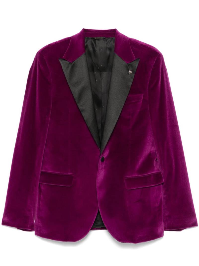 Manuel Ritz velvet blazer - Purple von Manuel Ritz