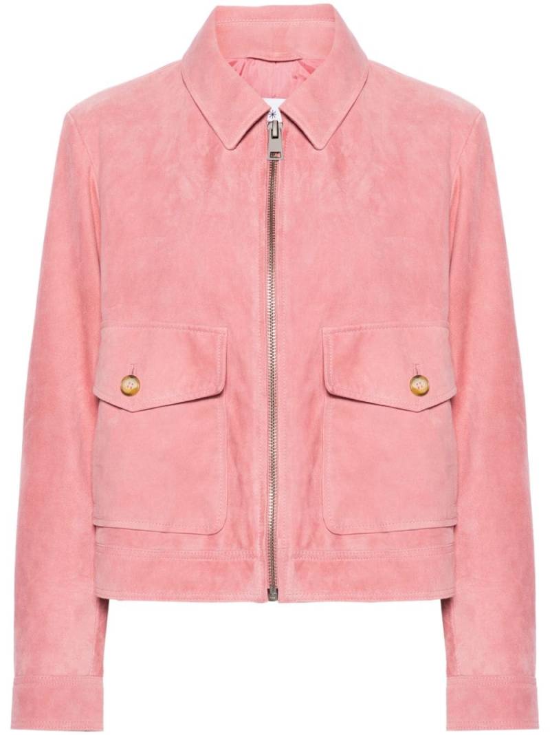 Manuel Ritz zip-up suede shirt jacket - Pink von Manuel Ritz