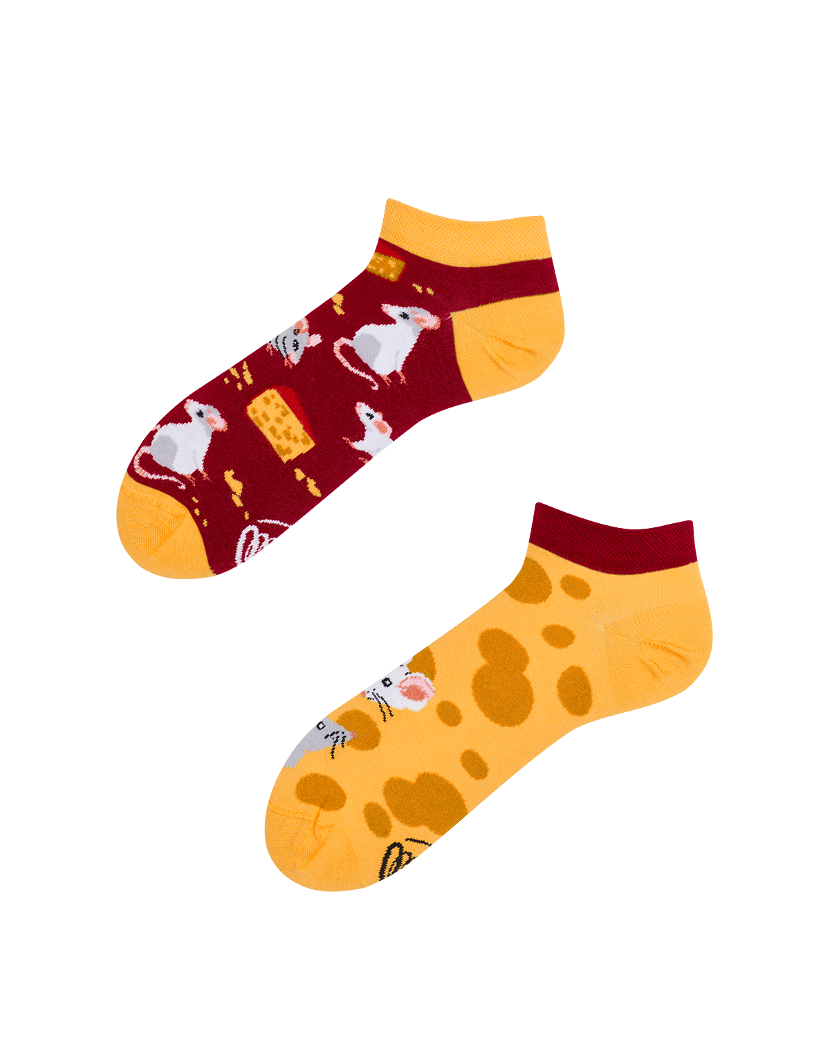 Mouse And Cheese Sneakersocks - Herren Multicolor 35-38 von Many Mornings