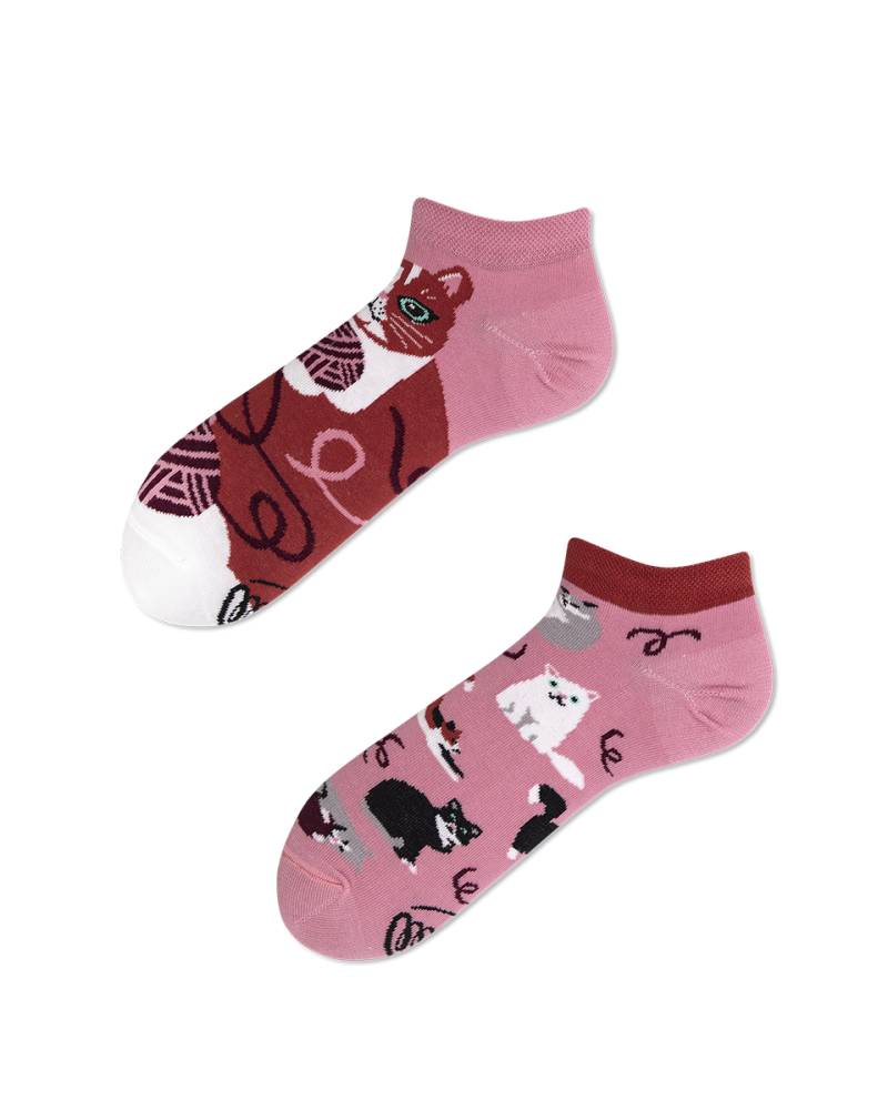 Playful Cat Sneakersocks - Herren Multicolor 43-46 von Many Mornings