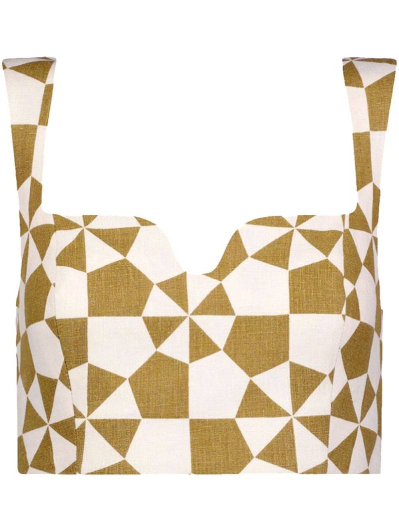 Mara Hoffman Jini geometric-print crop top - Green von Mara Hoffman