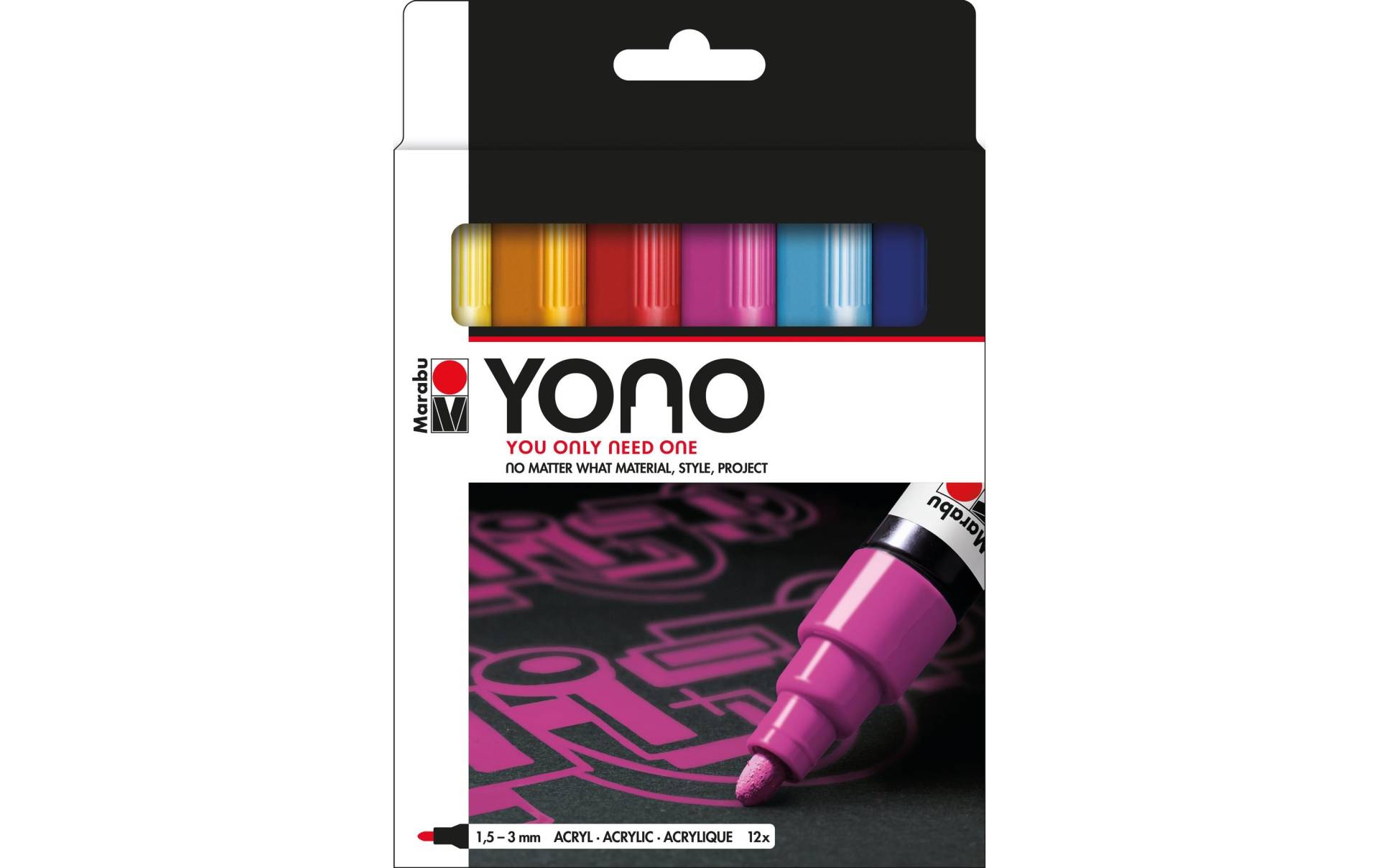 Marabu Acrylfarbe »YONO Set 15 - 3 mm 12-teilig Mehrfarbig« Marabu Acrylfarbe »YONO Set 15 - 3 mm 12-teilig Mehrfarbig« von Marabu
