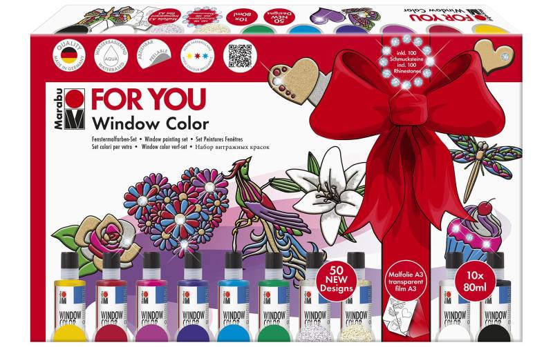 Marabu Kreativset »Window Color Fun & Fancy 10 x 80 ml«, (10 tlg.) von Marabu