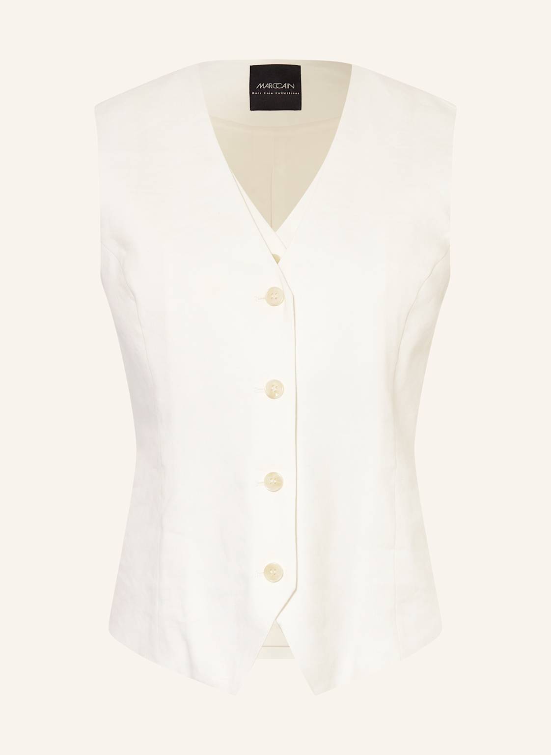 Marc Cain Blazerweste Mit Leinen weiss Marc Cain Blazerweste Mit Leinen weiss von Marc Cain