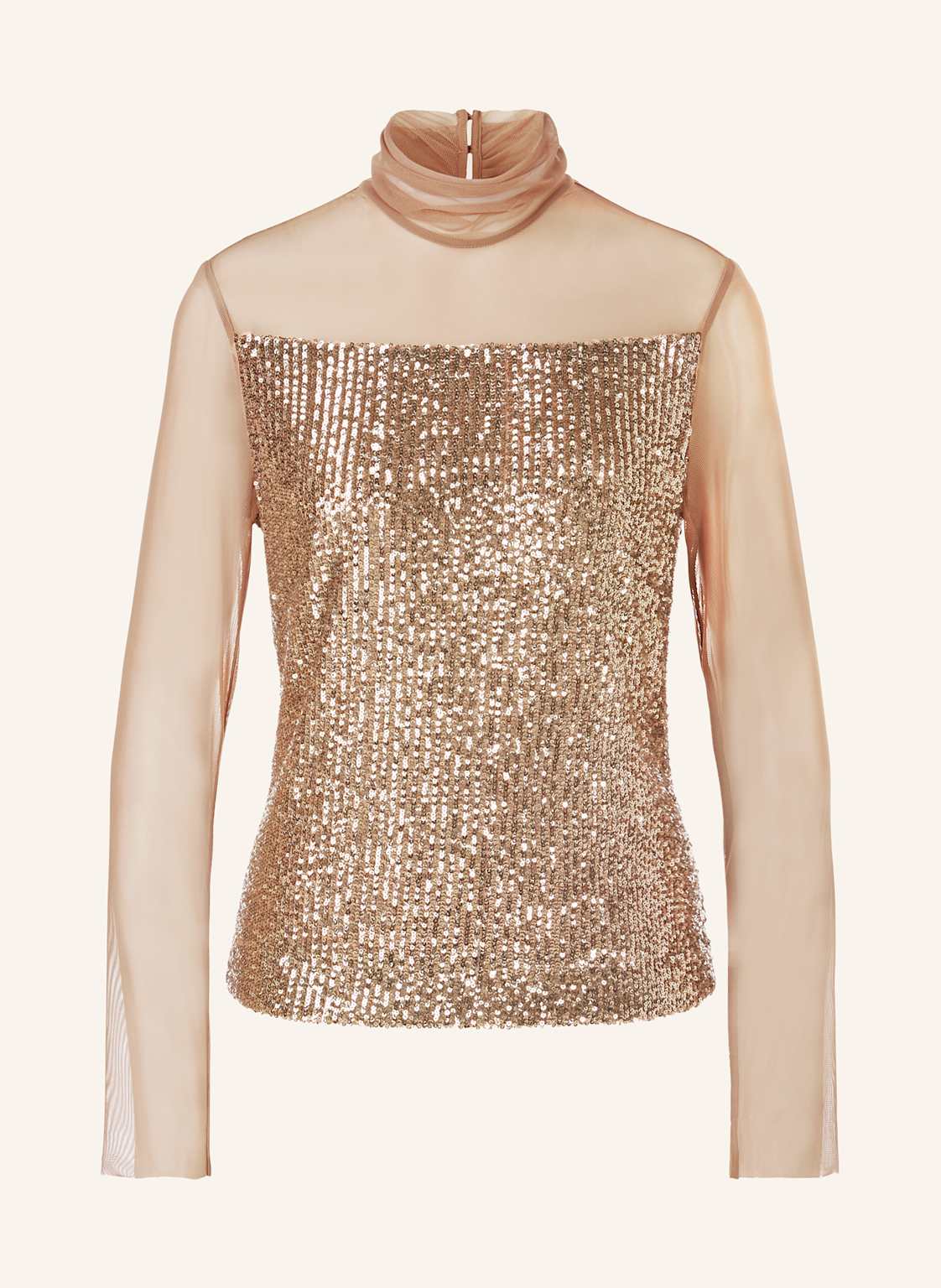 Marc Cain Blusenshirt Im Materialmix Mit Pailletten gold von Marc Cain