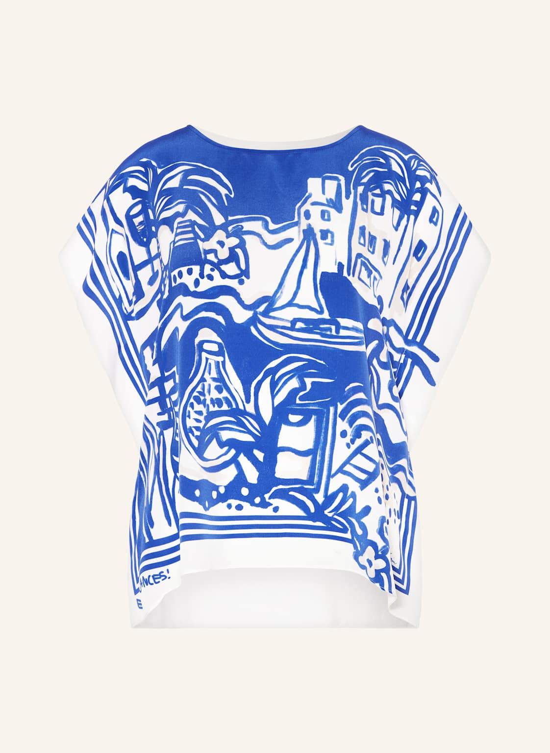 Marc Cain Blusenshirt Im Materialmix weiss Marc Cain Blusenshirt Im Materialmix weiss von Marc Cain