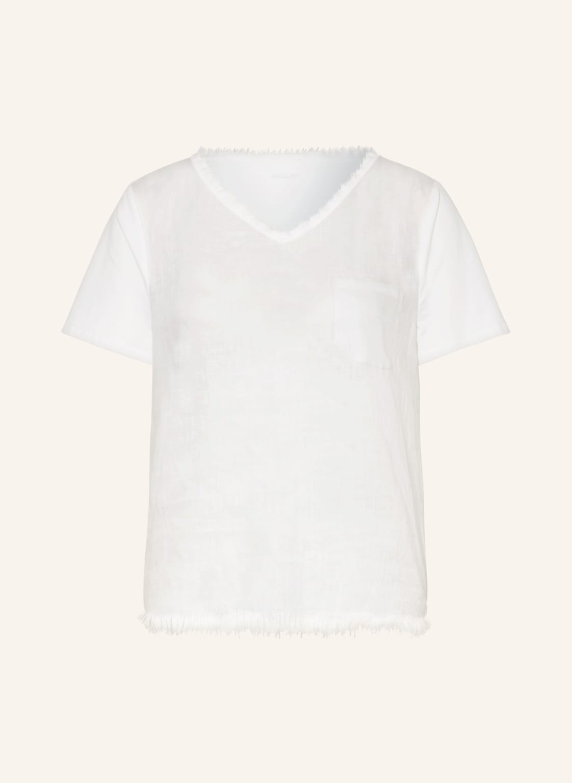 Marc Cain Blusenshirt Im Materiamix weiss von Marc Cain