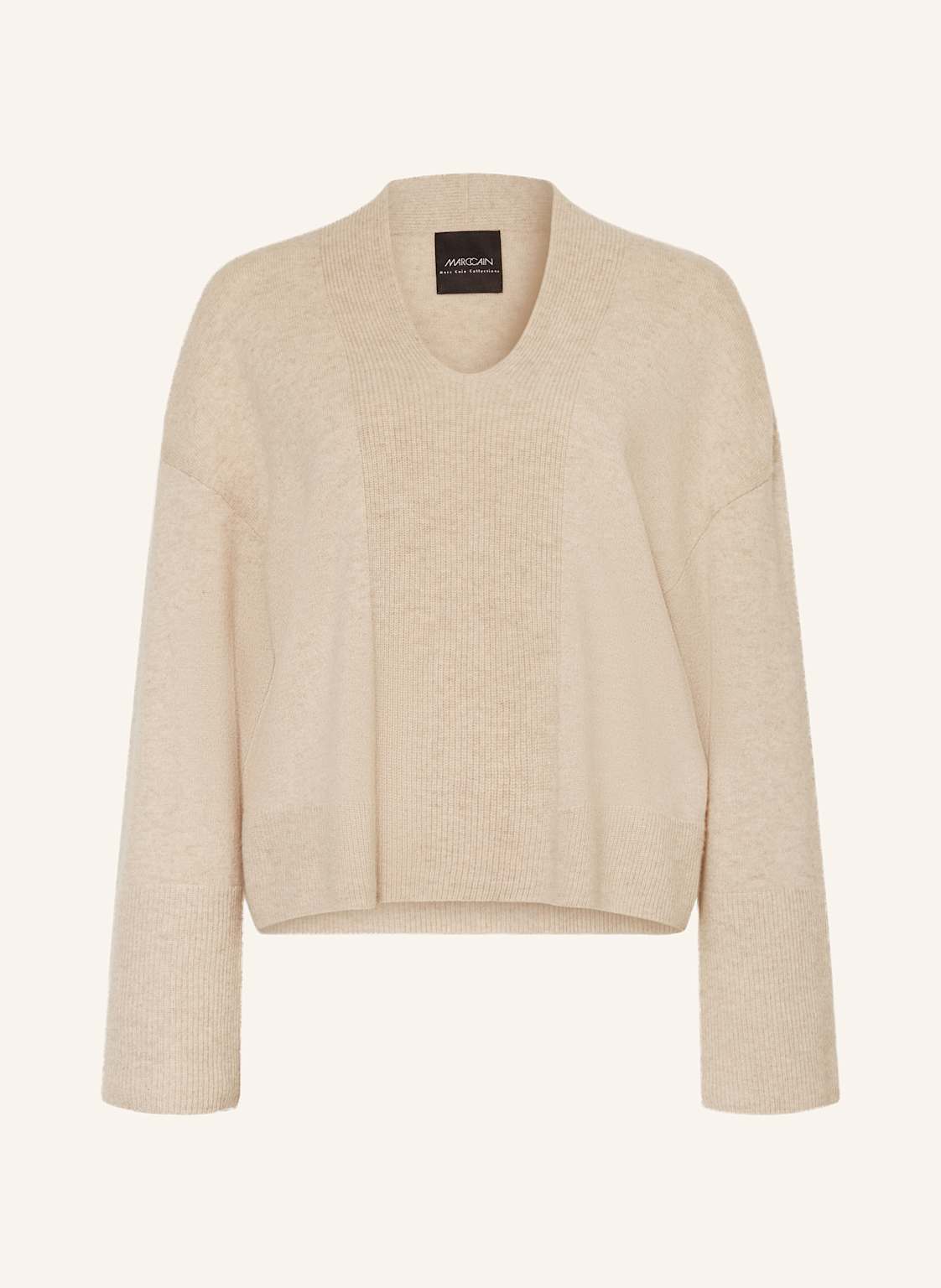 Marc Cain Cashmere-Pullover beige Marc Cain Cashmere-Pullover beige von Marc Cain