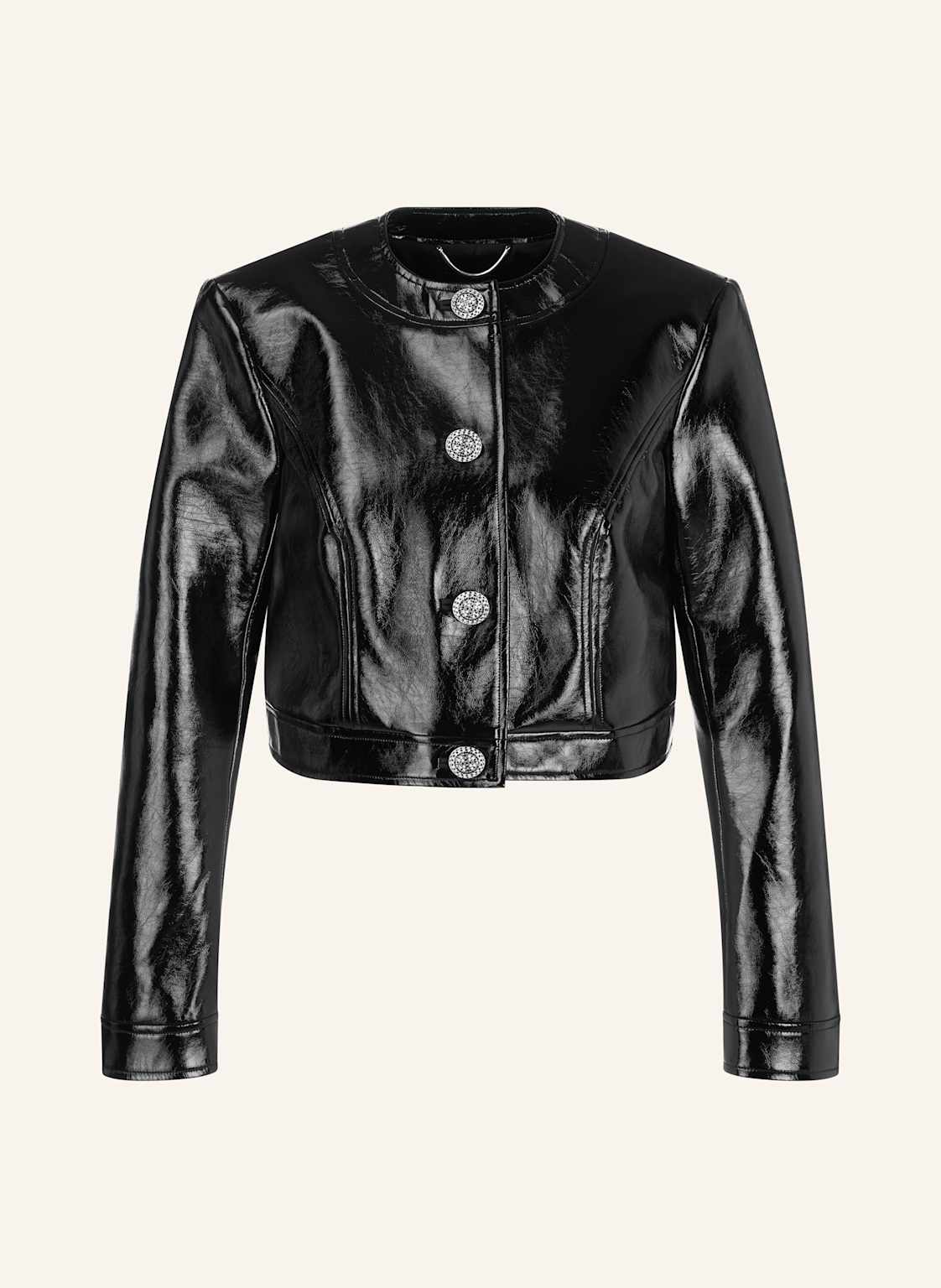 Marc Cain Cropped-Jacke In Lederoptik schwarz Marc Cain Cropped-Jacke In Lederoptik schwarz von Marc Cain