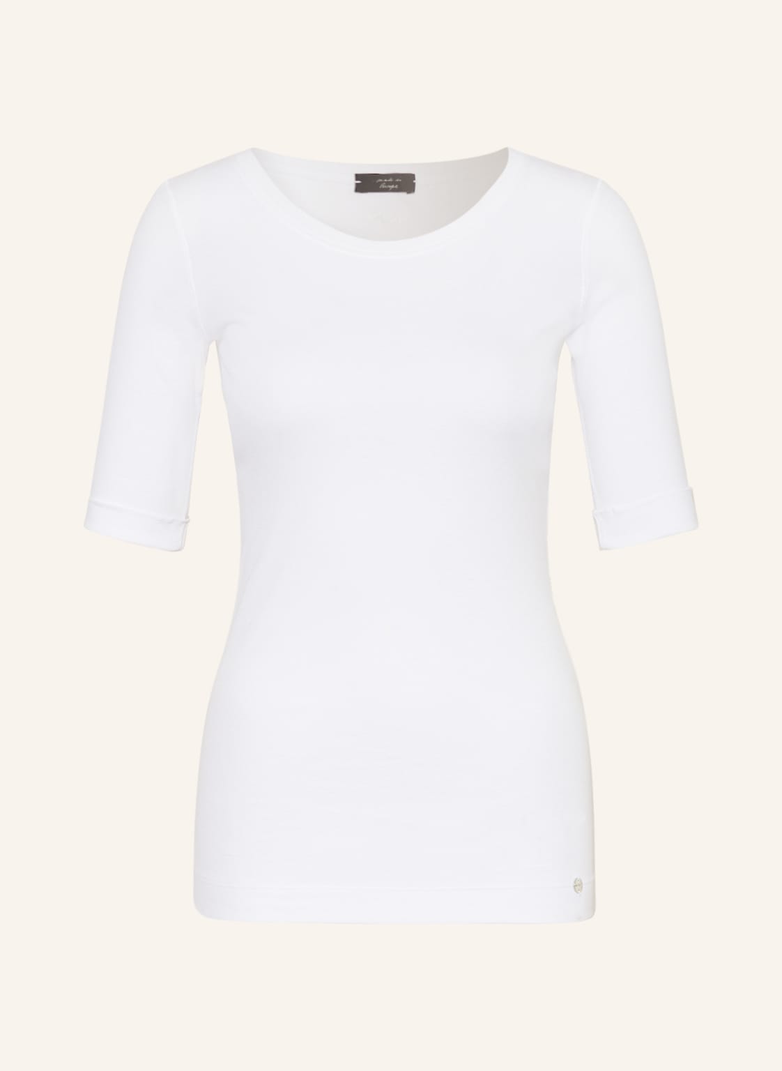 Marc Cain Feinripp-Shirt weiss Marc Cain Feinripp-Shirt weiss von Marc Cain