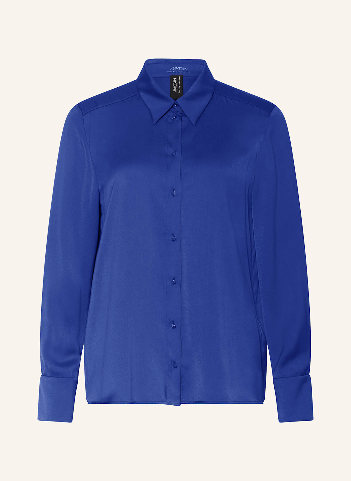 Marc Cain Hemdbluse Aus Satin blau Marc Cain Hemdbluse Aus Satin blau von Marc Cain