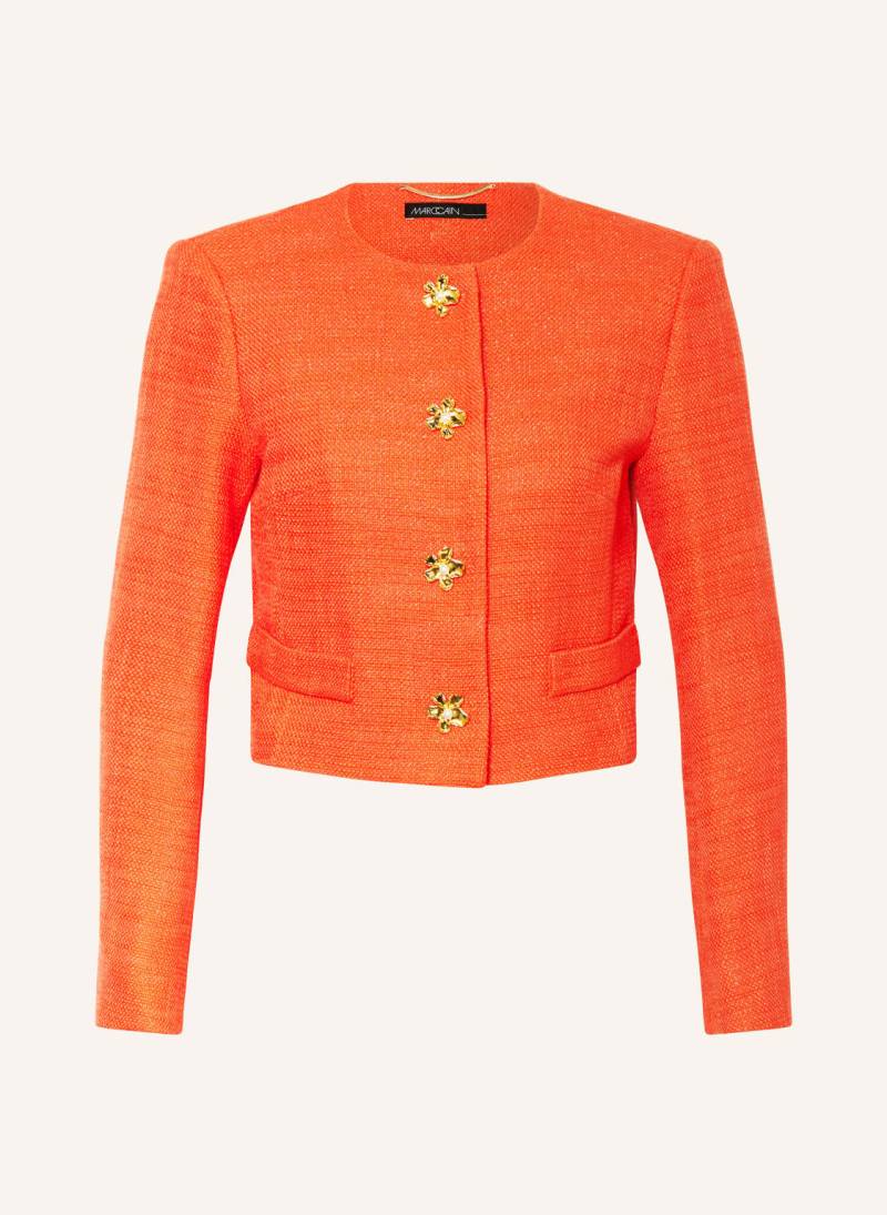 Marc Cain Kastenjacke Aus Tweed Mit Glitzergarn orange von Marc Cain