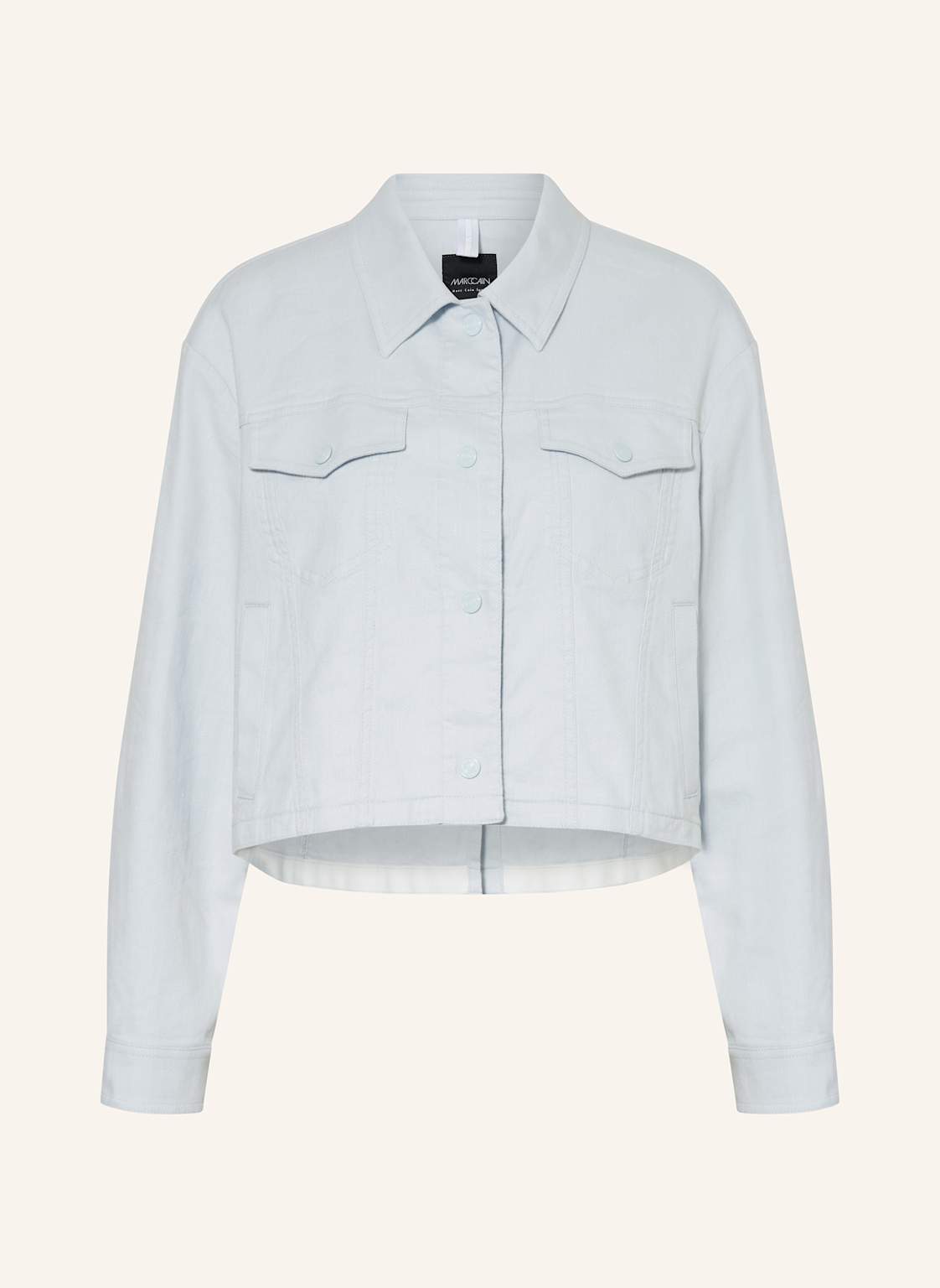Marc Cain Kastenjacke Mit Leinen blau Marc Cain Kastenjacke Mit Leinen blau von Marc Cain