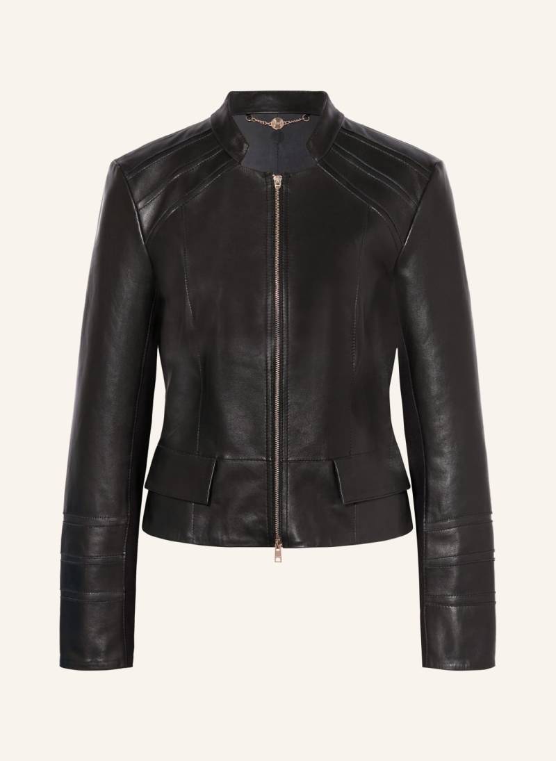 Marc Cain Lederjacke Im Materialmix schwarz von Marc Cain