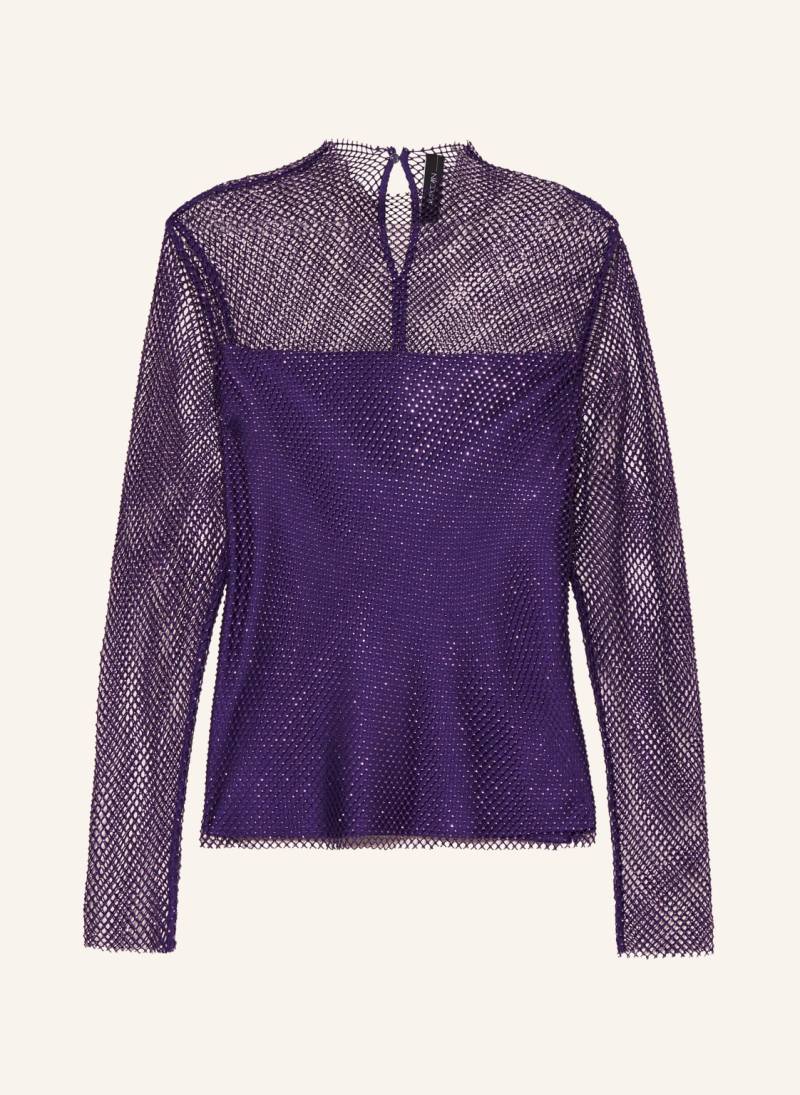 Marc Cain Longsleeve Mit Schmucksteinen lila von Marc Cain