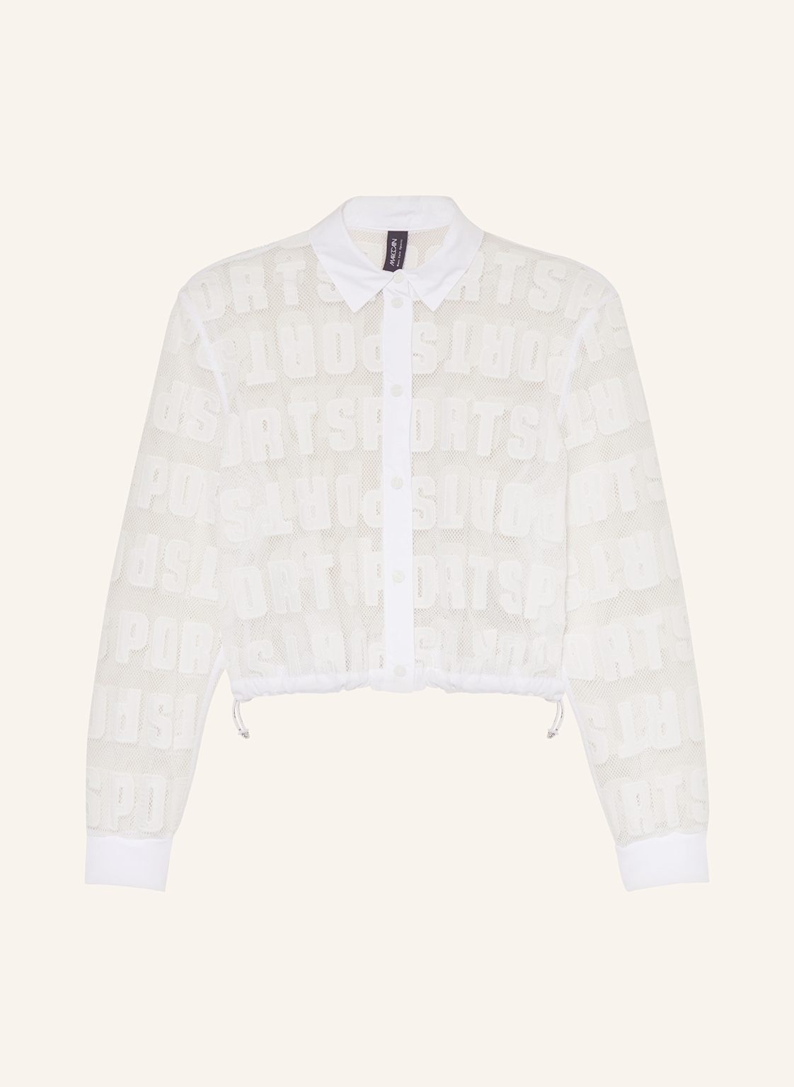 Marc Cain Mesh-Blouson weiss Marc Cain Mesh-Blouson weiss von Marc Cain