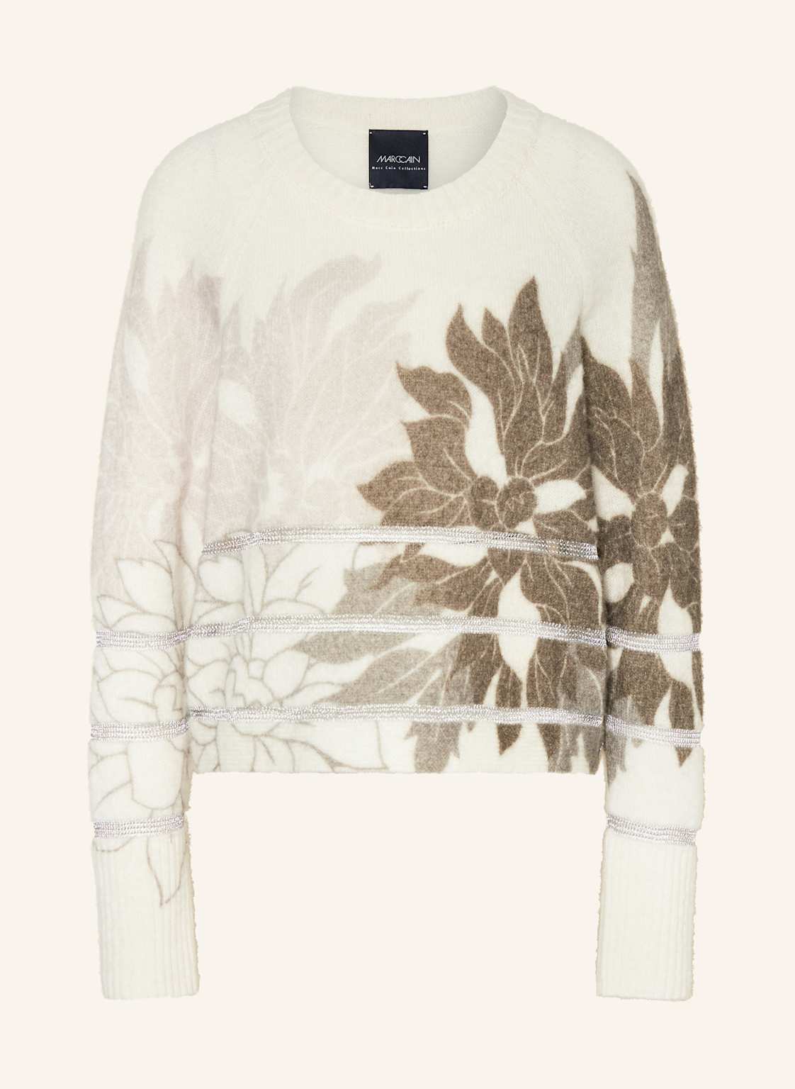 Marc Cain Pullover Mit Alpaka Und Glitzergarn weiss Marc Cain Pullover Mit Alpaka Und Glitzergarn weiss von Marc Cain