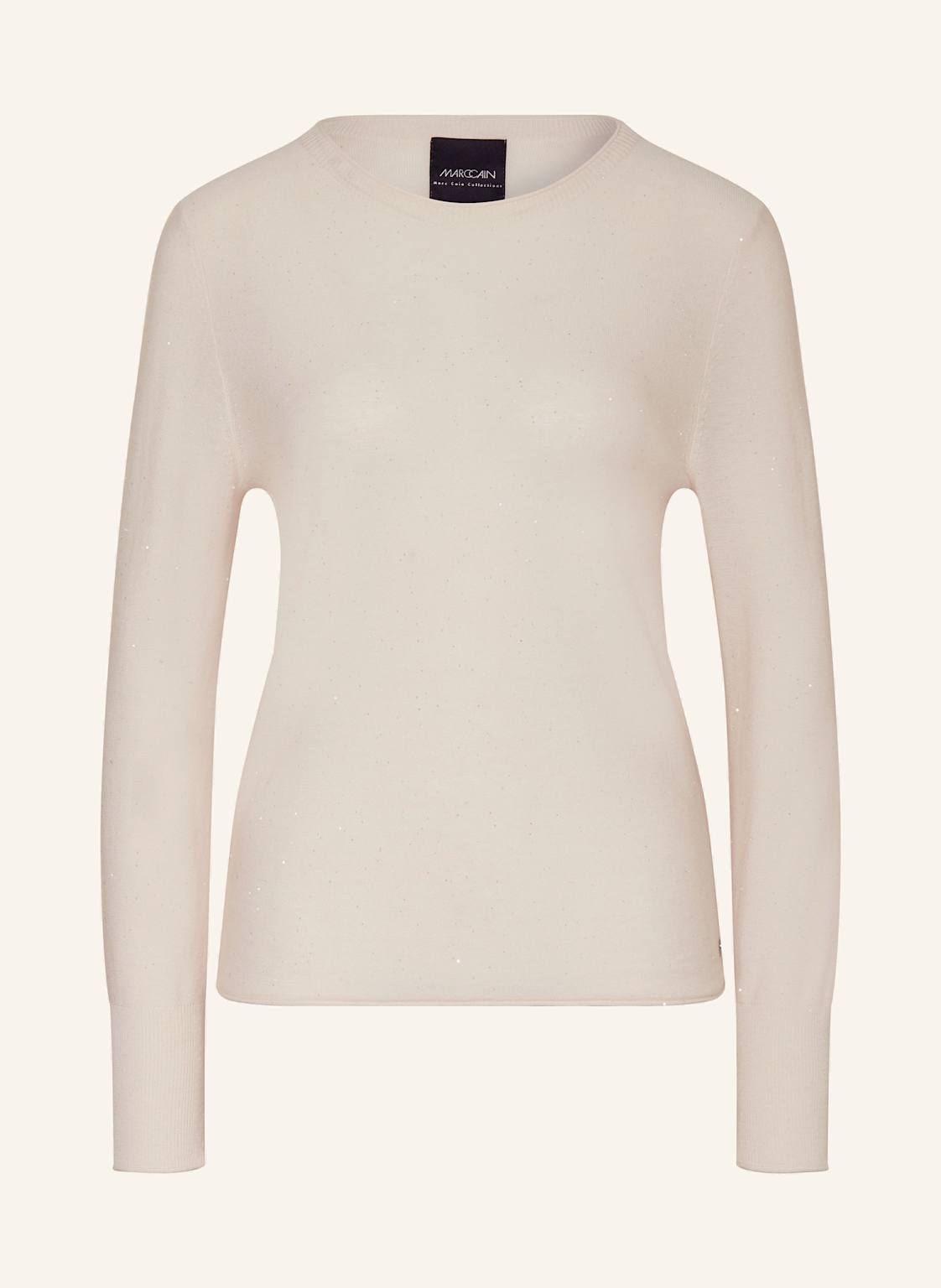 Marc Cain Pullover Mit Pailletten beige von Marc Cain