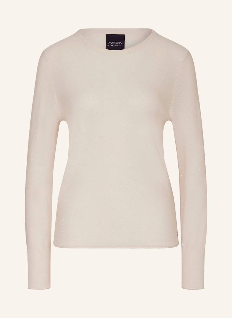 Marc Cain Pullover Mit Pailletten beige von Marc Cain