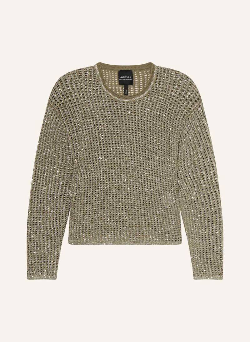 Marc Cain Pullover Mit Pailletten gruen von Marc Cain