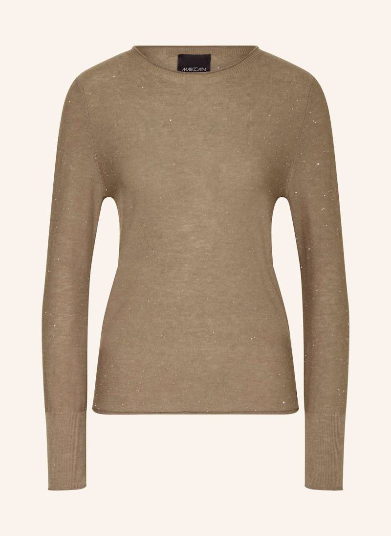 Marc Cain Pullover Mit Pailletten gruen von Marc Cain