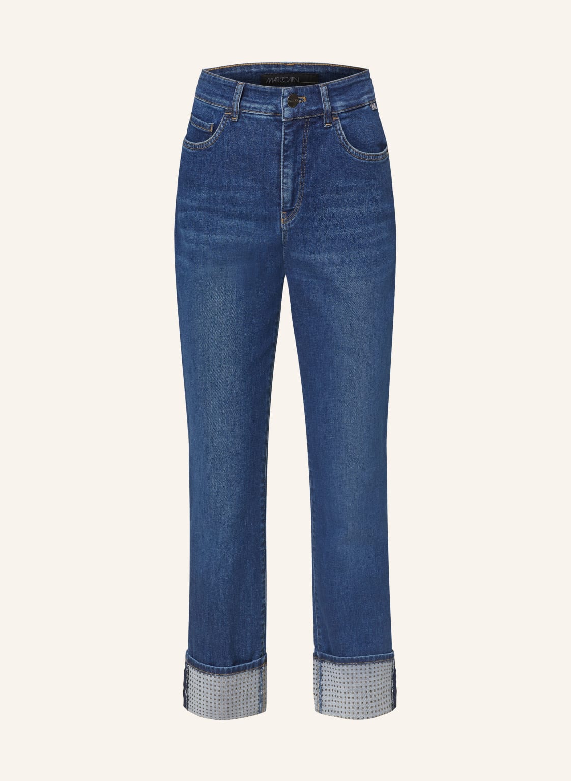 Marc Cain Straight Jeans Fyli Mit Schmucksteinen blau von Marc Cain