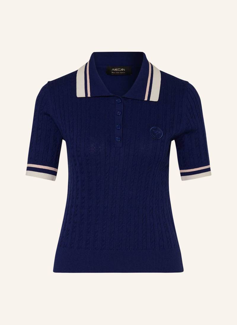 Marc Cain Strick-Poloshirt blau von Marc Cain