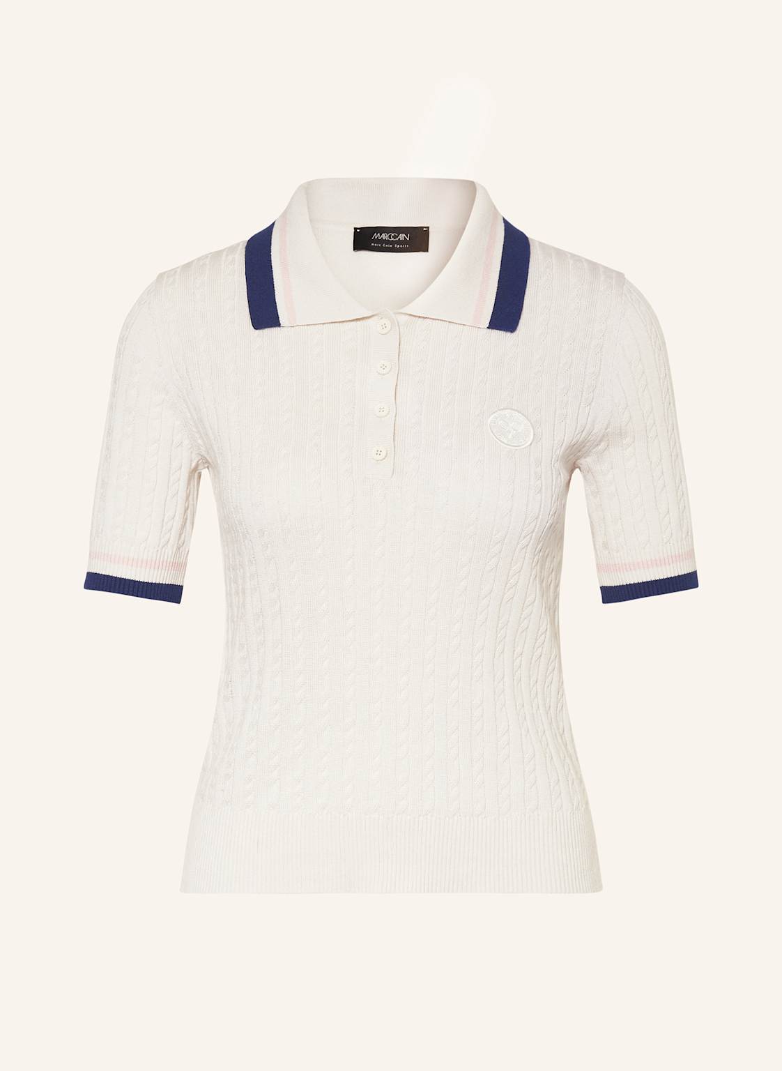 Marc Cain Strick-Poloshirt weiss Marc Cain Strick-Poloshirt weiss von Marc Cain