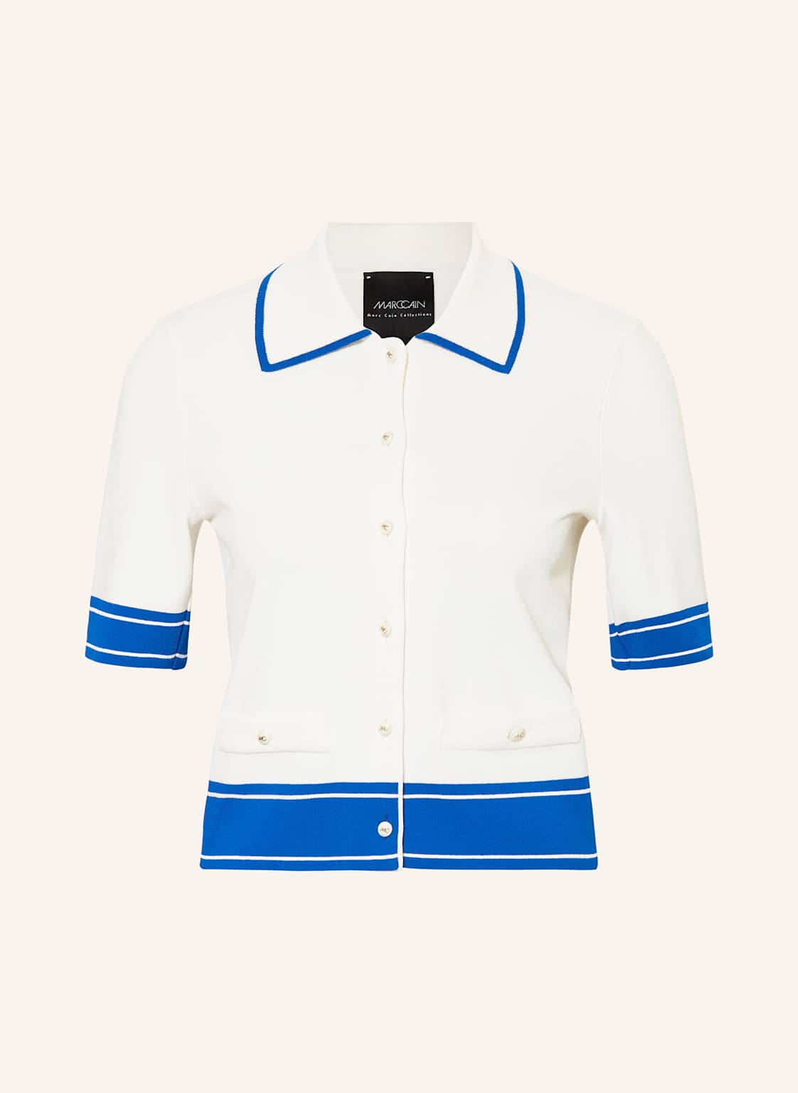 Marc Cain Strick-Poloshirt weiss Marc Cain Strick-Poloshirt weiss von Marc Cain