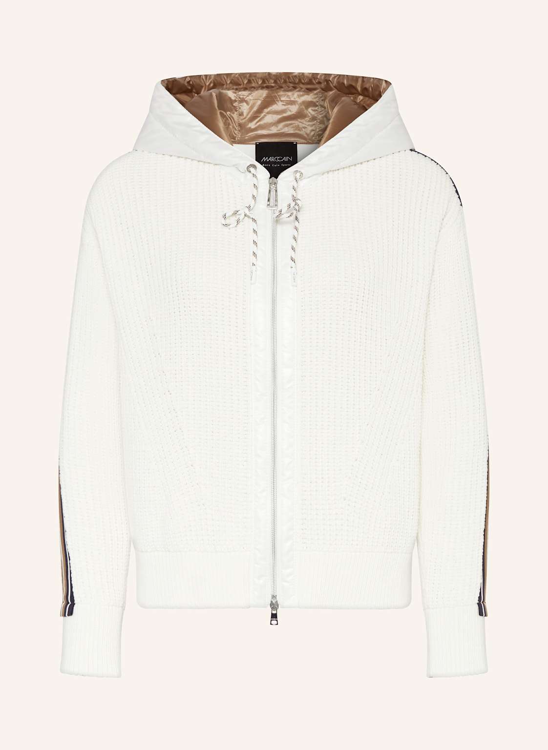 Marc Cain Strickjacke Im Materialmix weiss von Marc Cain