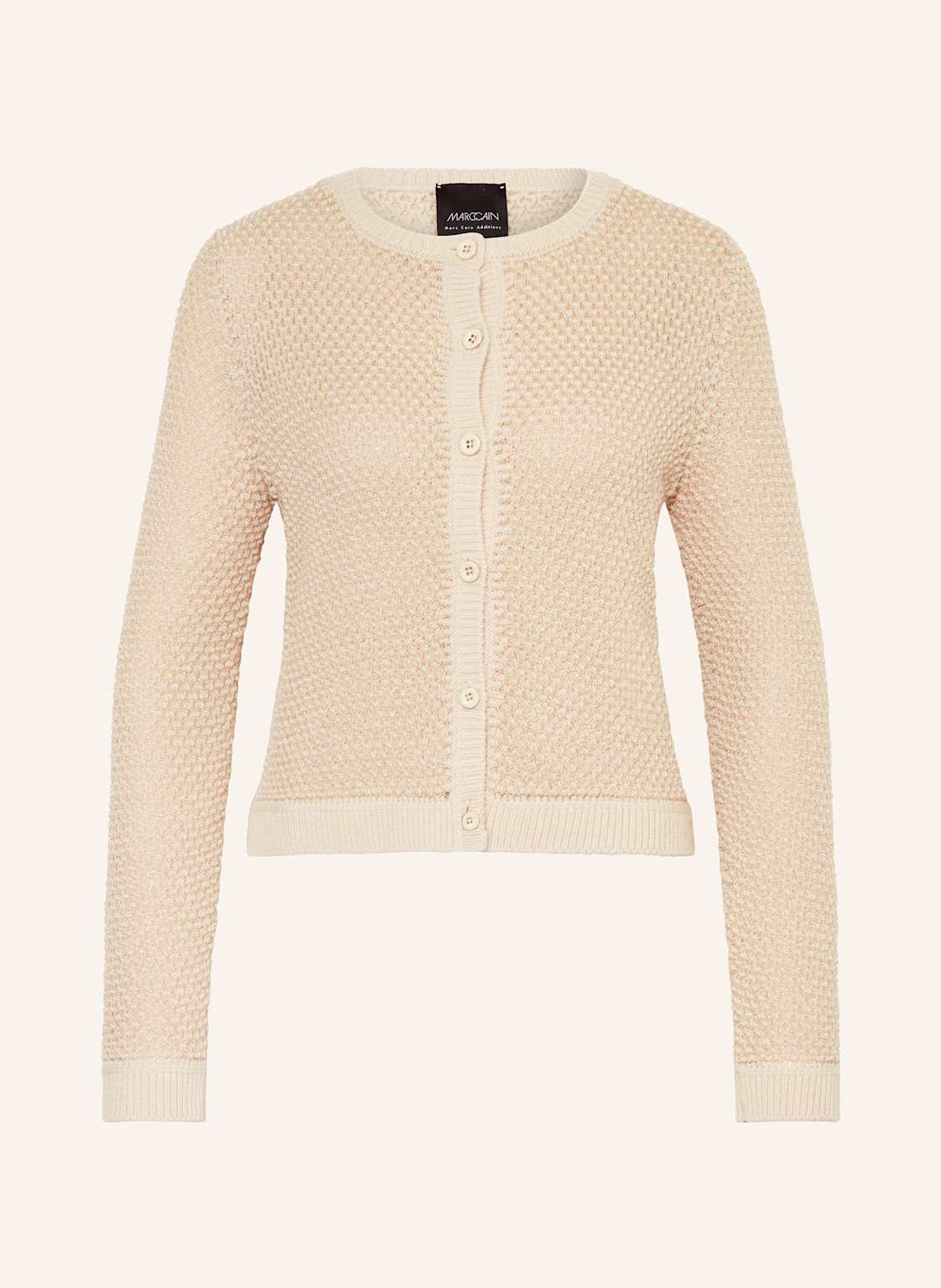 Marc Cain Strickjacke Mit Glitzergarn beige Marc Cain Strickjacke Mit Glitzergarn beige von Marc Cain