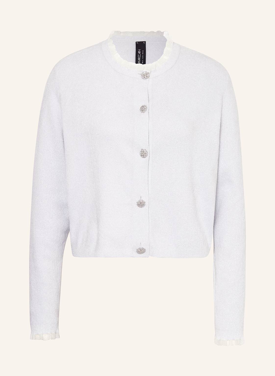 Marc Cain Strickjacke Mit Glitzergarn silber Marc Cain Strickjacke Mit Glitzergarn silber von Marc Cain