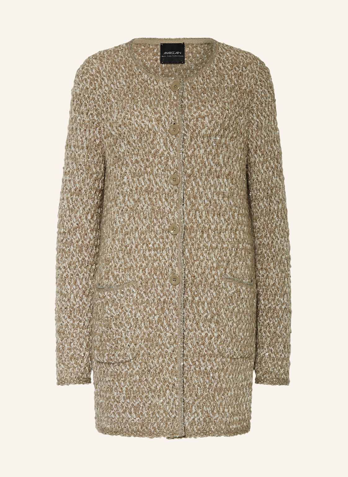 Marc Cain Strickjacke Mit Pailletten gruen von Marc Cain