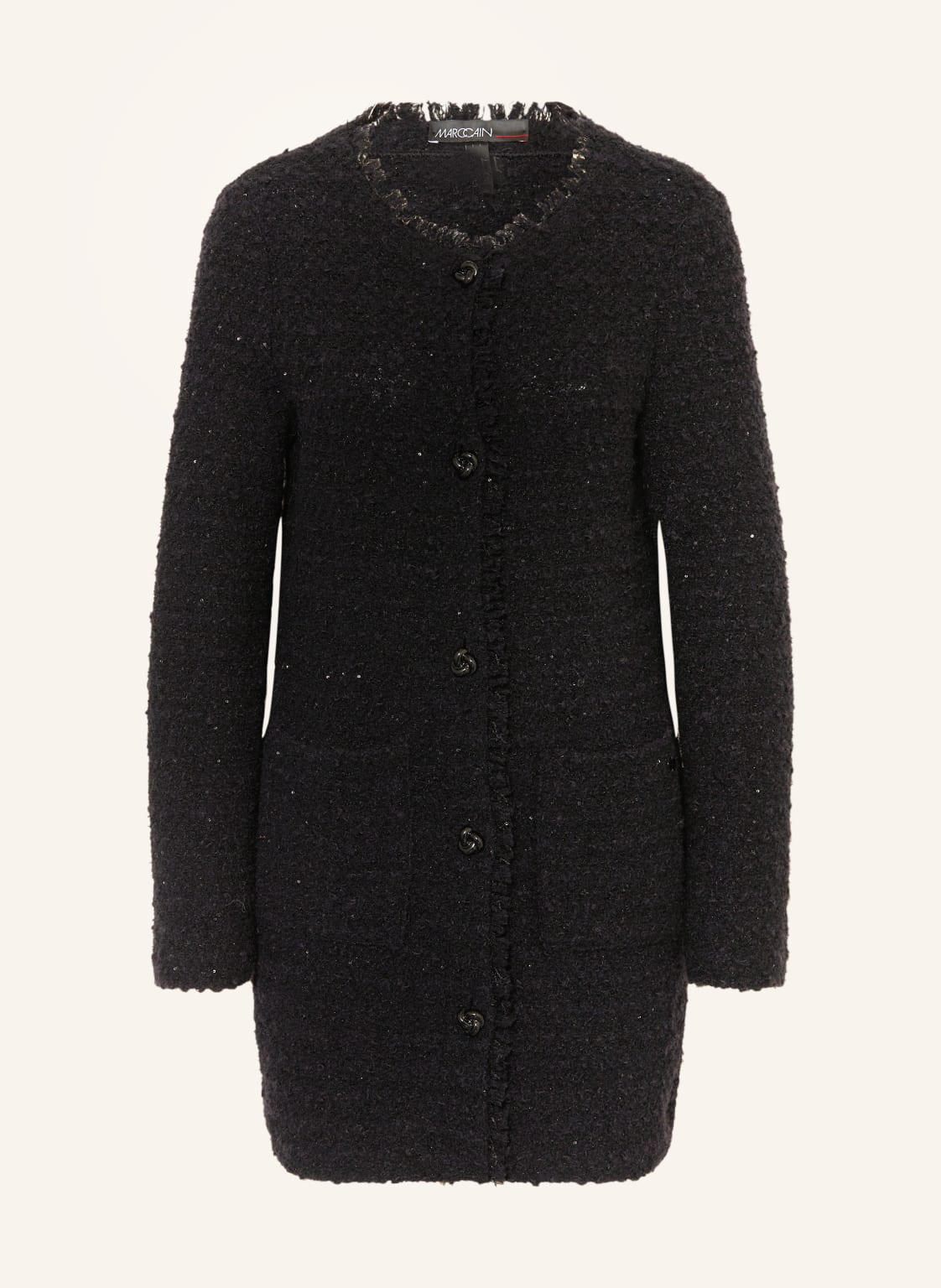 Marc Cain Strickjacke Mit Pailletten schwarz Marc Cain Strickjacke Mit Pailletten schwarz von Marc Cain