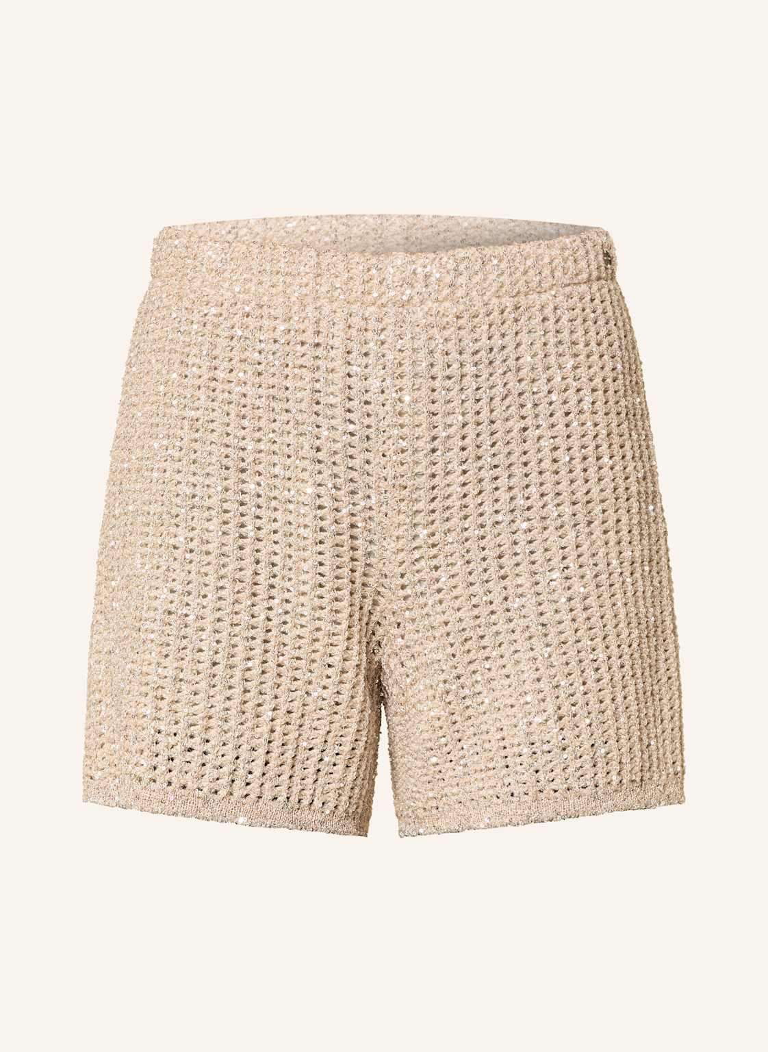 Marc Cain Strickshorts Washington Mit Pailletten beige von Marc Cain