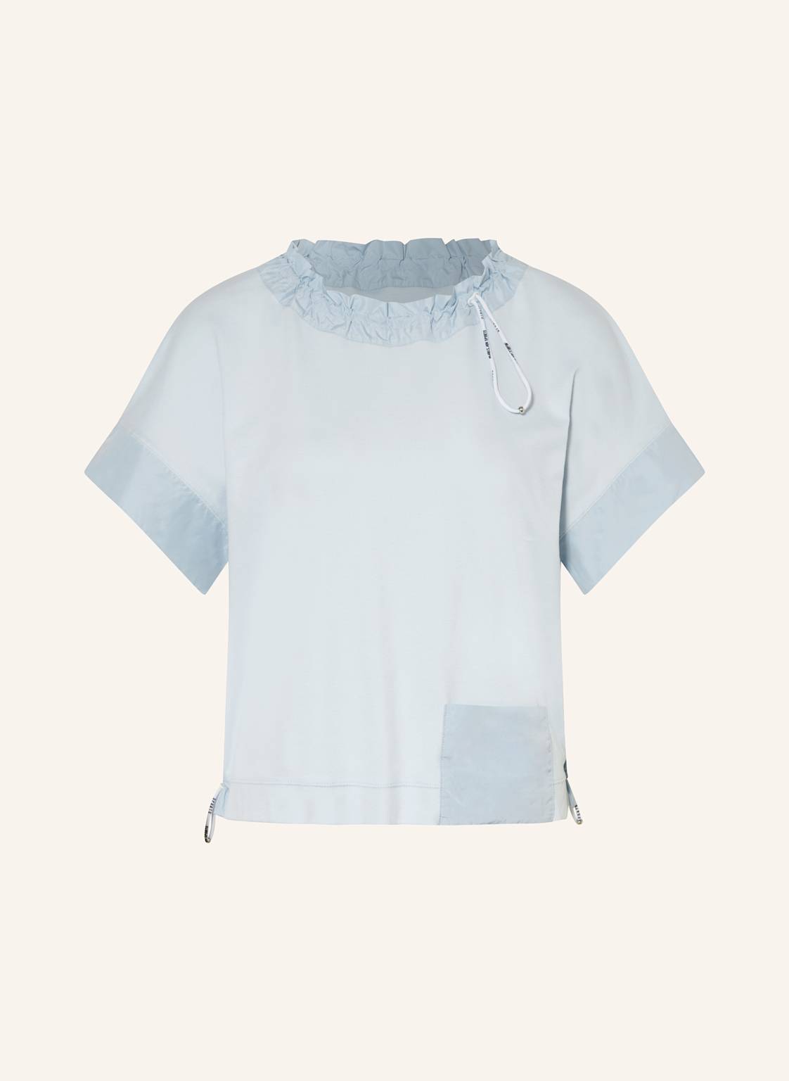 Marc Cain T-Shirt Im Materialmix blau Marc Cain T-Shirt Im Materialmix blau von Marc Cain