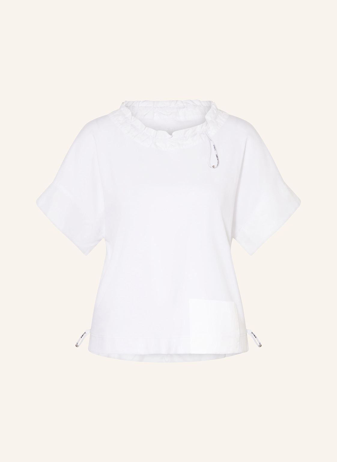 Marc Cain T-Shirt Im Materialmix weiss Marc Cain T-Shirt Im Materialmix weiss von Marc Cain