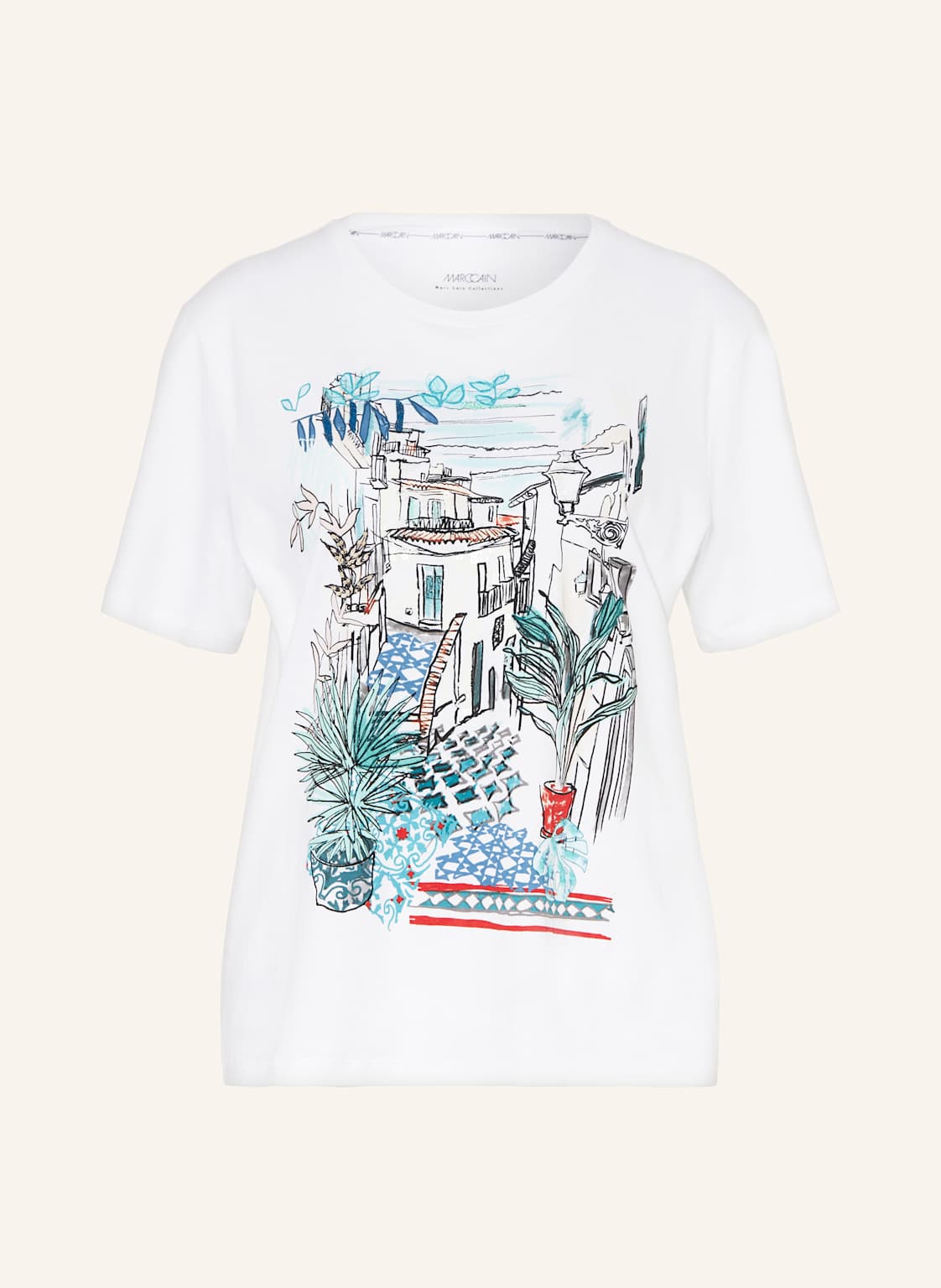 Marc Cain T-Shirt Mit Pailletten weiss von Marc Cain