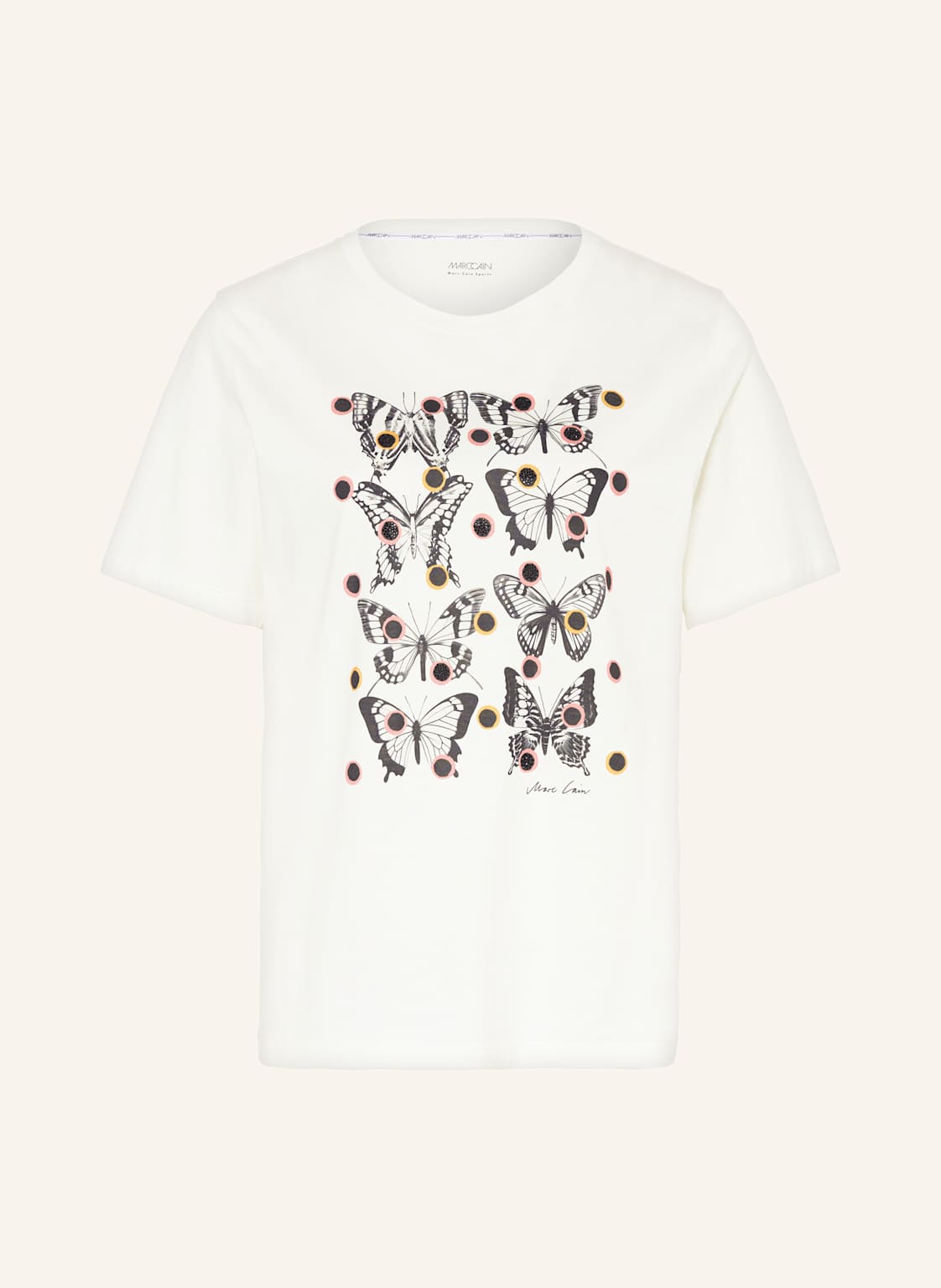 Marc Cain T-Shirt Mit Schmucksteinen weiss Marc Cain T-Shirt Mit Schmucksteinen weiss von Marc Cain