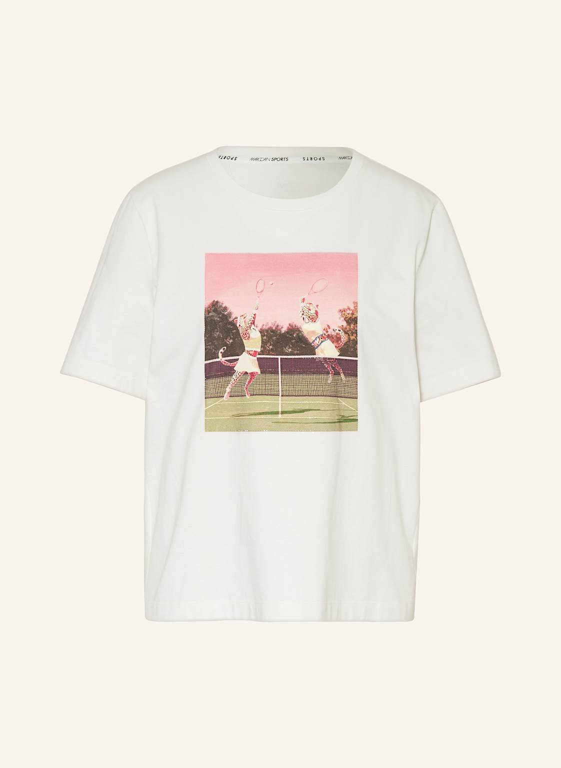 Marc Cain T-Shirt Mit Schmucksteinen weiss Marc Cain T-Shirt Mit Schmucksteinen weiss von Marc Cain